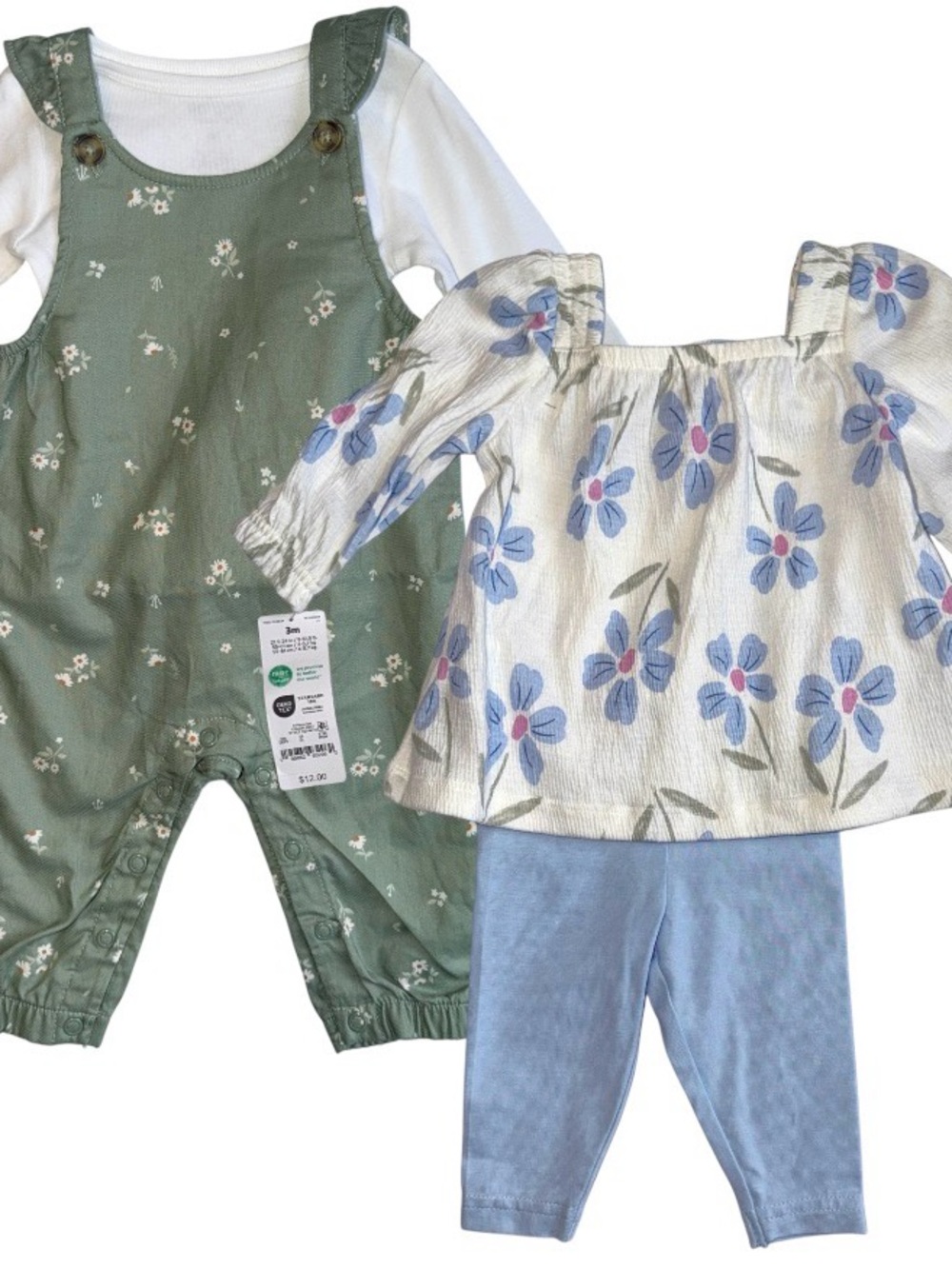 Baby Girl 3M Outfit Bundle Floral Sets NWT Spring Summer (2 Outfits)